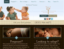 Tablet Screenshot of adoptionadvocates.net